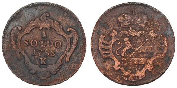ITALY 1 soldo 1788K / Gorizia / F