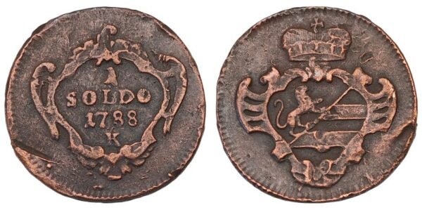 ITALY 1 soldo 1788K / Gorizia / VF