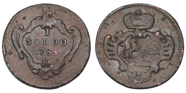 ITALY 1 soldo 1788K / Gorizia / VF-
