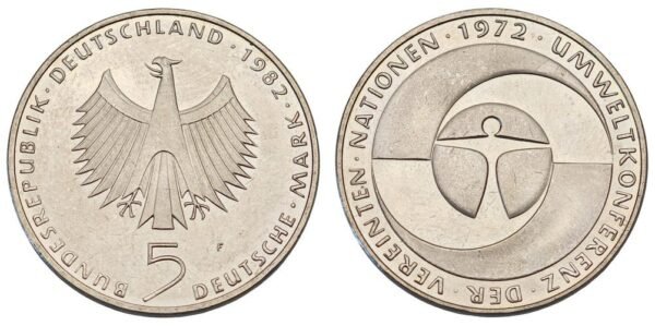 GERMANY 5 mark 1982F / United Nations Conference on the Human Environment / UNC-
