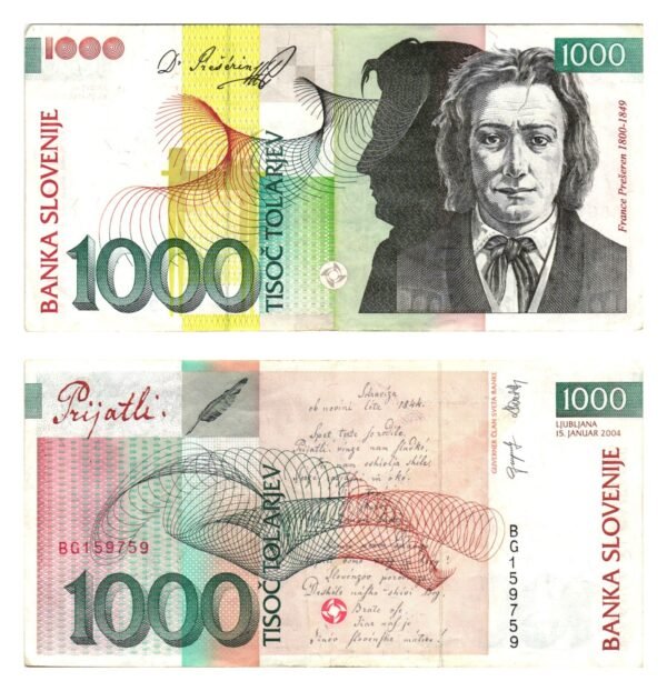 SLOVENIA 1000 tolarjev 2004 VF