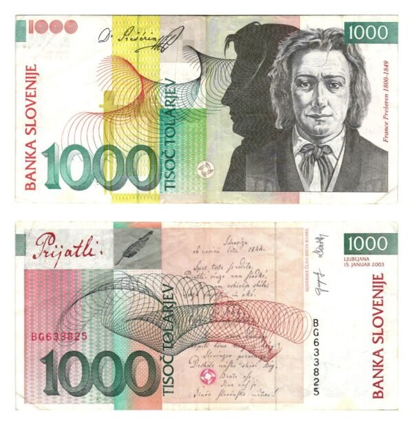 SLOVENIA 1000 tolarjev 2003 VF