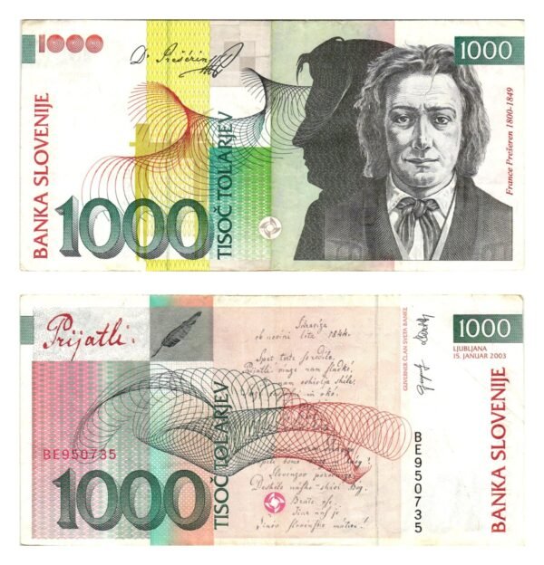 SLOVENIA 1000 tolarjev 2003 VF