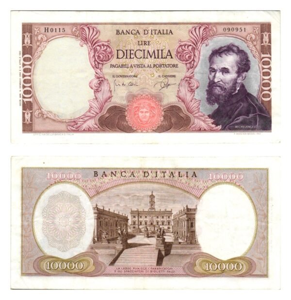 ITALY 10000 lire 1964 VF