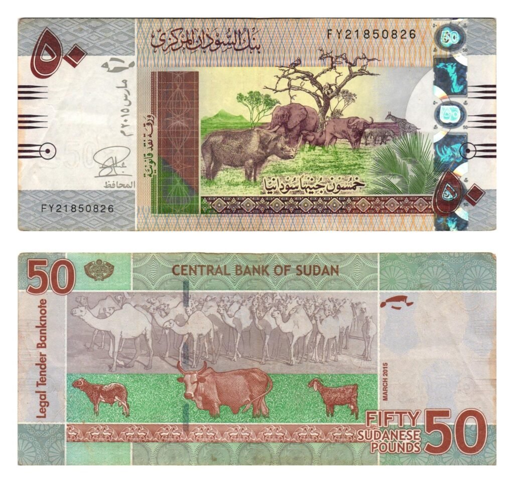 SUDAN 50 pounds 2015 VF