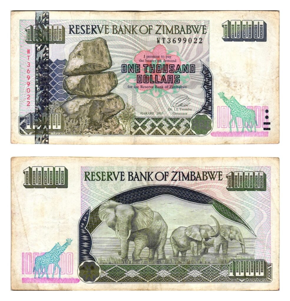 ZIMBABWE 1000 dollars 2003 VF