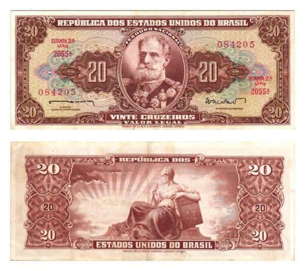 BRAZIL 20 cruzeiros ND VF