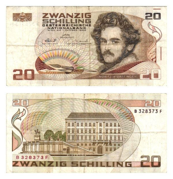 AUSTRIA 20 schilling 1986 VF