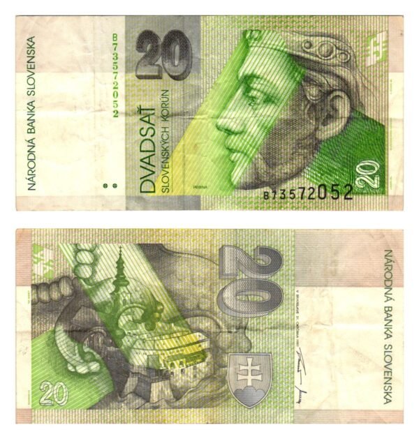 SLOVAKIA 20 korun 1997 VF