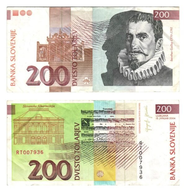 SLOVENIA 200 tolarjev 2004 VF