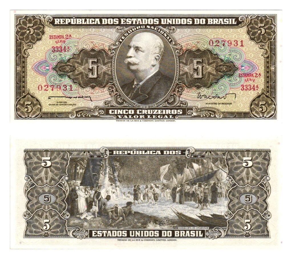 BRAZIL 5 cruzeiros ND UNC