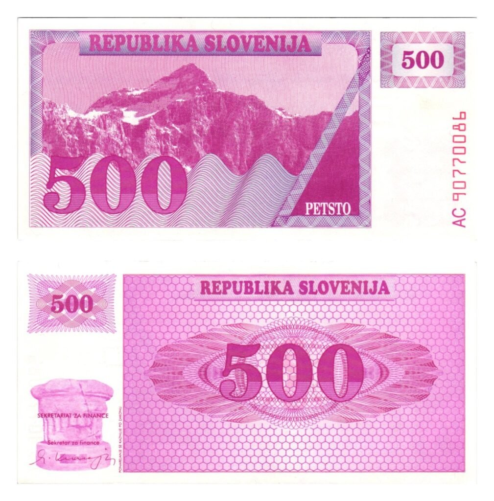 SLOVENIA 500 tolarjev 1990 UNC