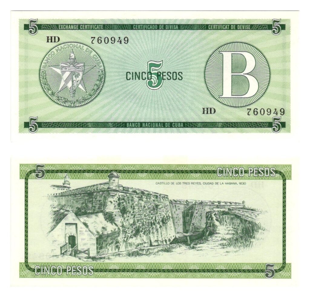 CUBA 5 pesos 1985 / Foreign Exchange Certificate / UNC