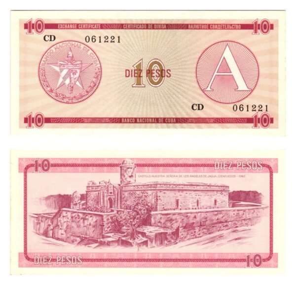 CUBA 10 pesos 1985 / Foreign Exchange Certificate / UNC