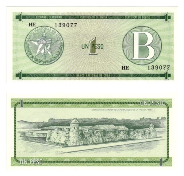 CUBA 1 peso 1985 / Foreign Exchange Certificate / UNC