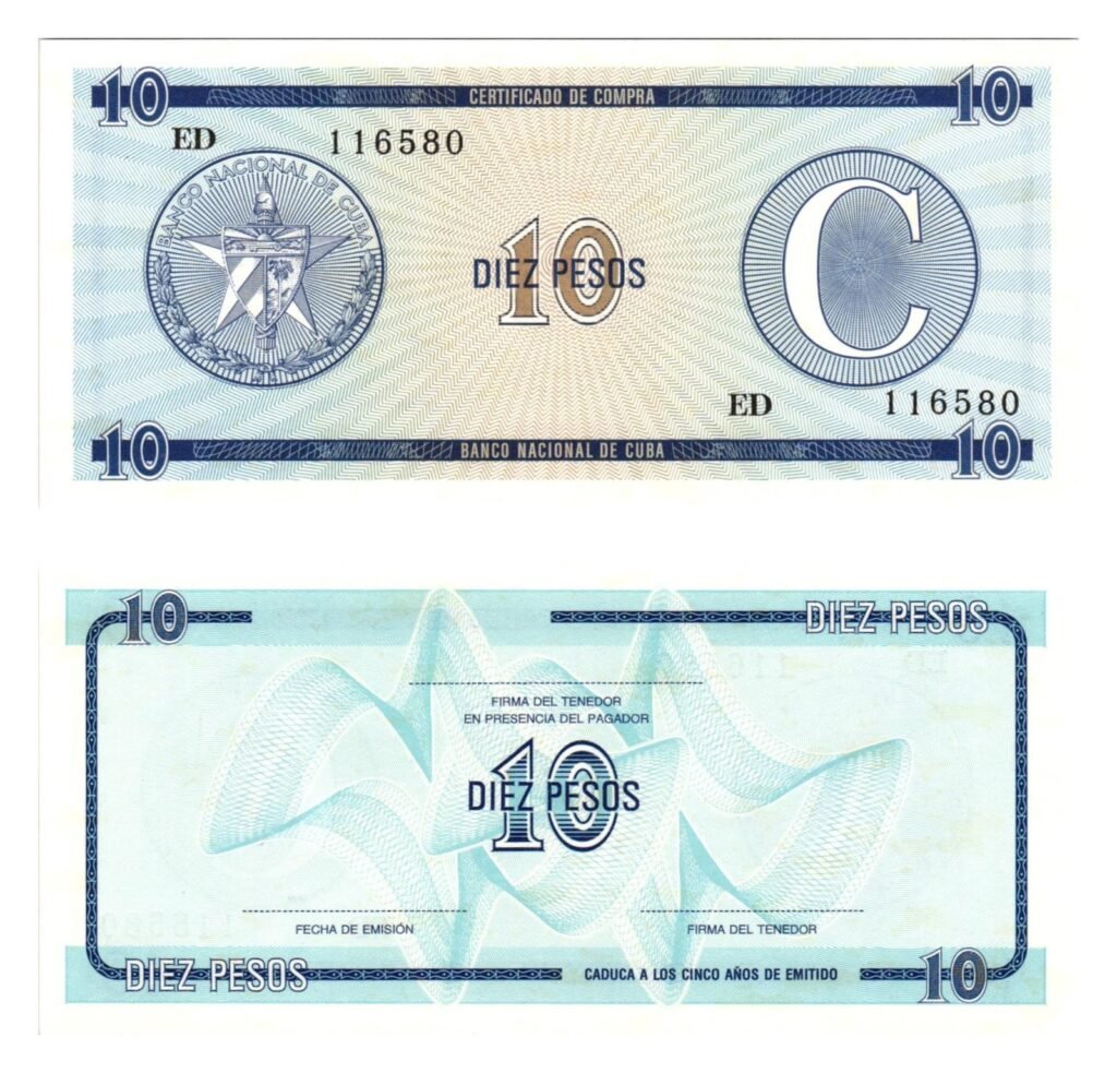 CUBA 10 pesos 1985 / Foreign Exchange Certificate / UNC