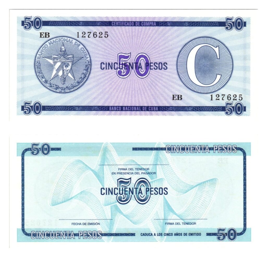 CUBA 50 pesos 1985 / Foreign Exchange Certificate / UNC