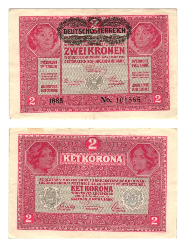 AUSTRIJA 2 krune BB (1919) / Pretisak Deutschösterreich / VF+