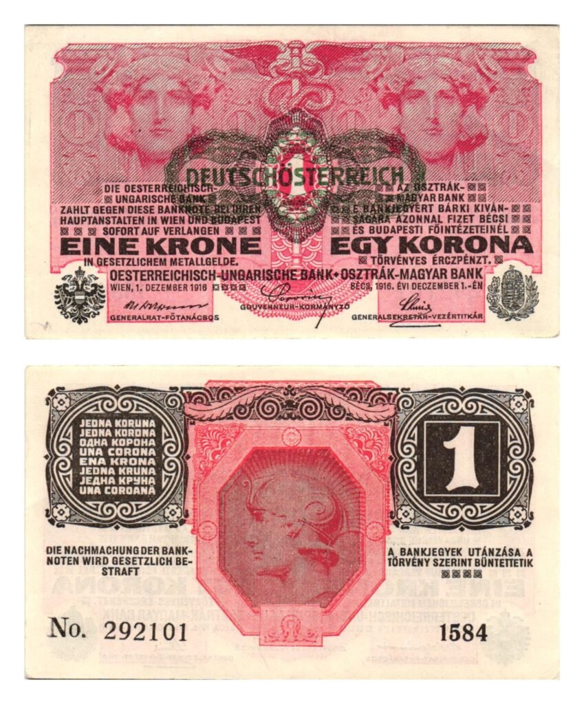 AUSTRIJA 1 kruna ND (1919) / pretisak Deutschösterreich / XF