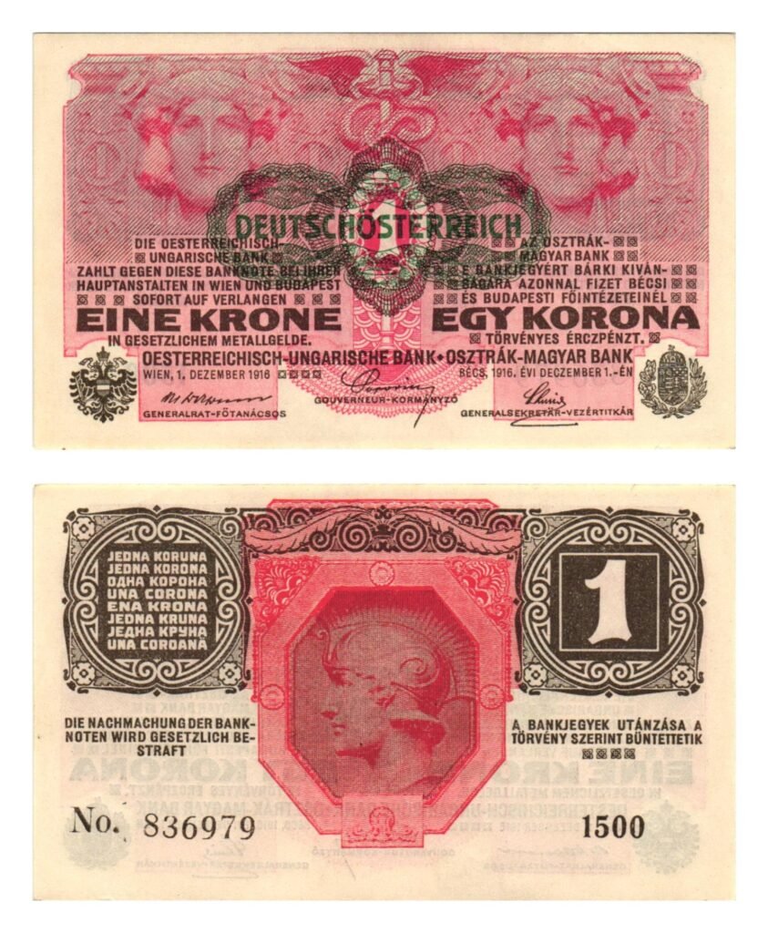 AUSTRIJA 1 kruna ND (1919) / pretisak Deutschösterreich / XF