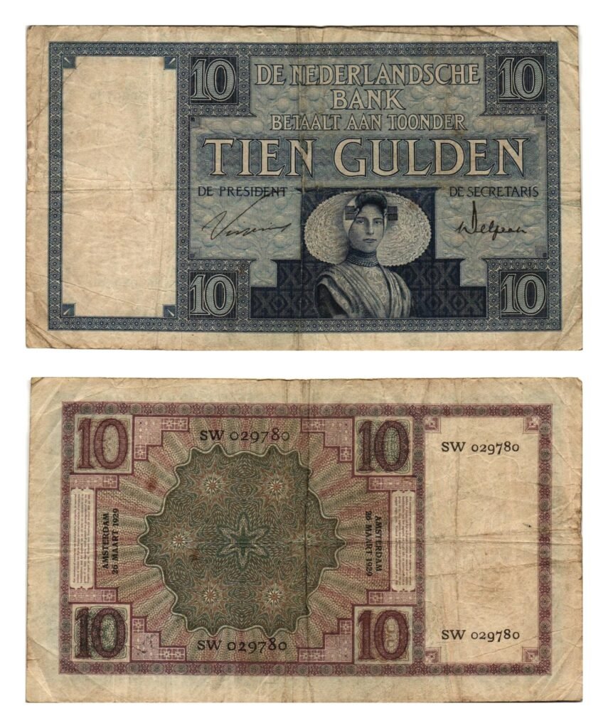 NETHERLANDS 10 gulden 1929 VF-