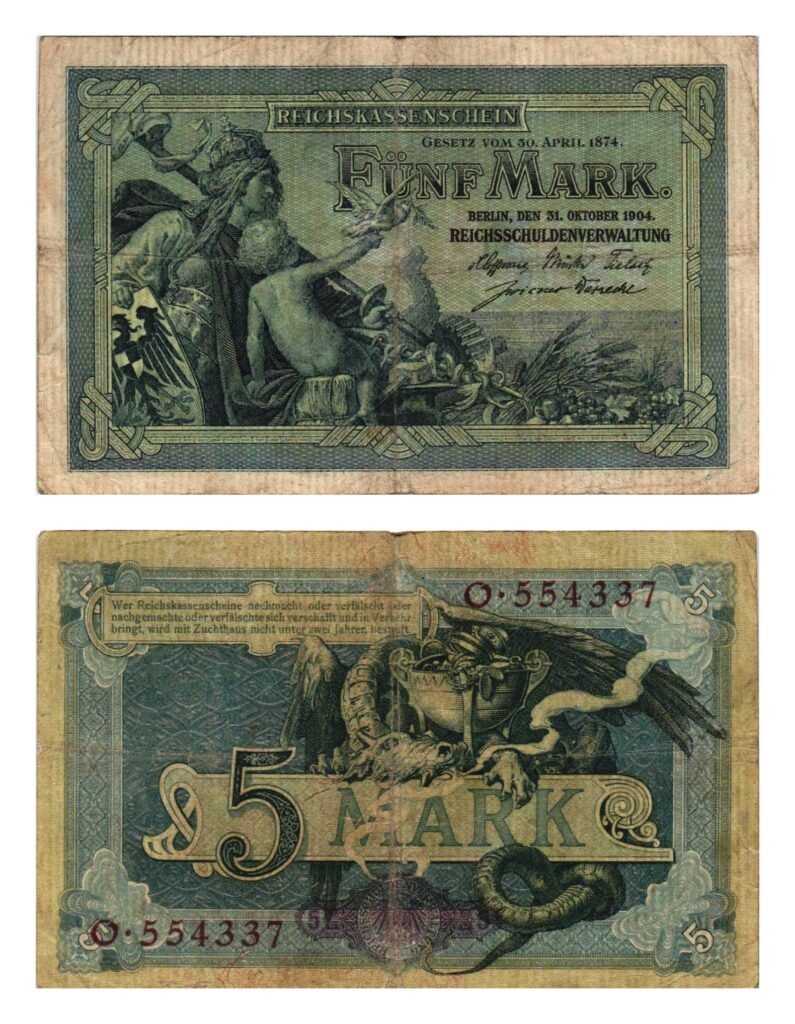 GERMANY 5 mark 1904 / Empire / VF-