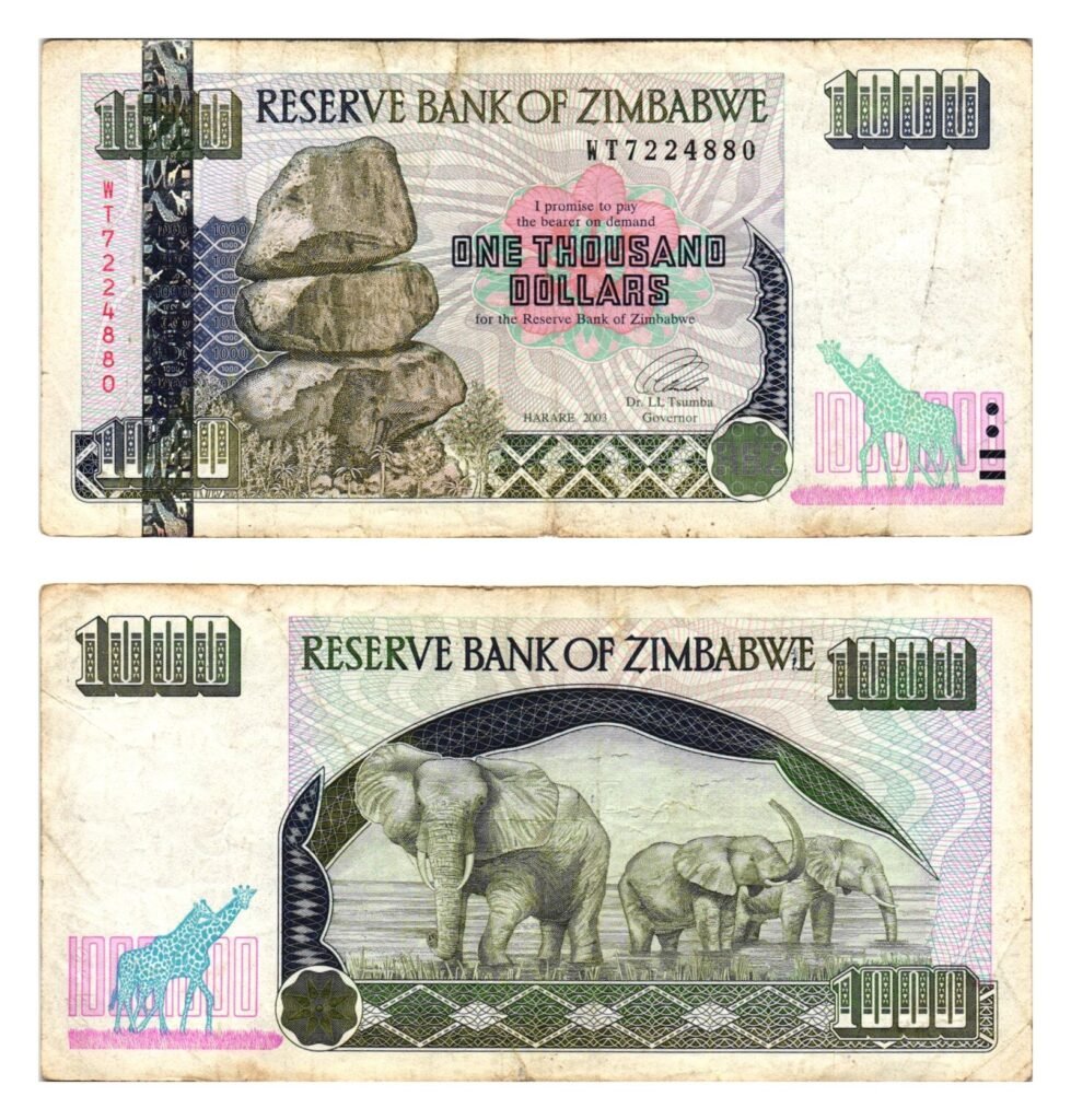 ZIMBABWE 1000 dollars 2003 VF-