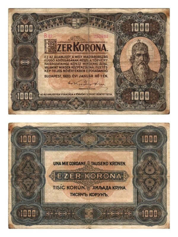 HUNGARY 1000 korona 1920 VF-