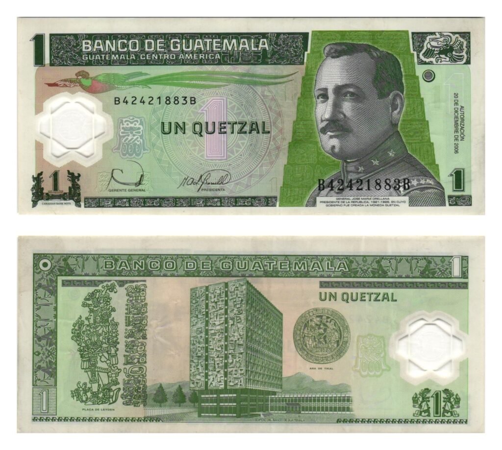 GUATEMALA 1 quetzal 2006 / polymer plastic / VF+