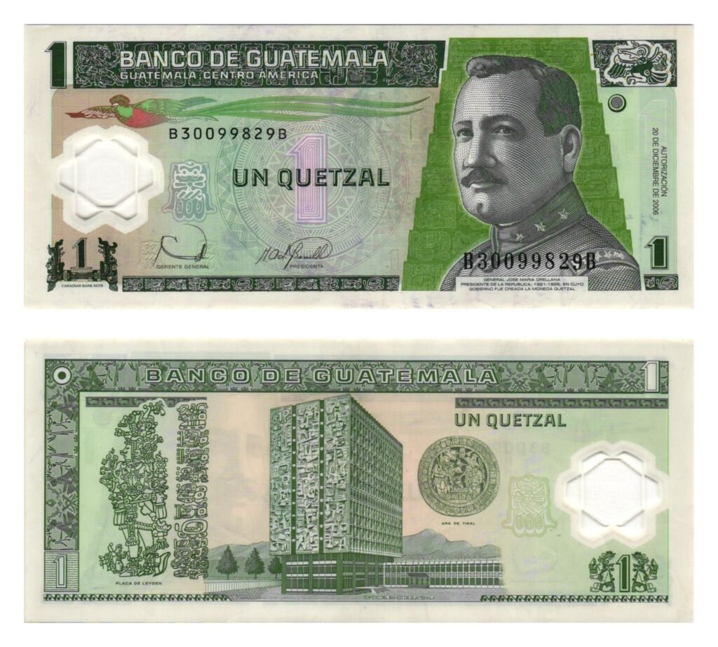 GUATEMALA 1 quetzal 2006 / polymer plastic / VF