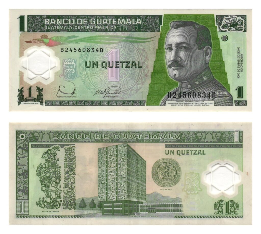 GUATEMALA 1 quetzal 2006 / polymer plastic / VF