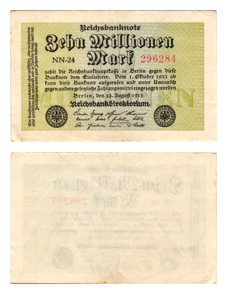 GERMANY 10 million mark 1923 / Weimar Republic / VF+