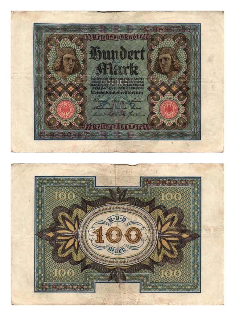 GERMANY 100 mark 1920 / Weimar Republic / Letter G / XF-