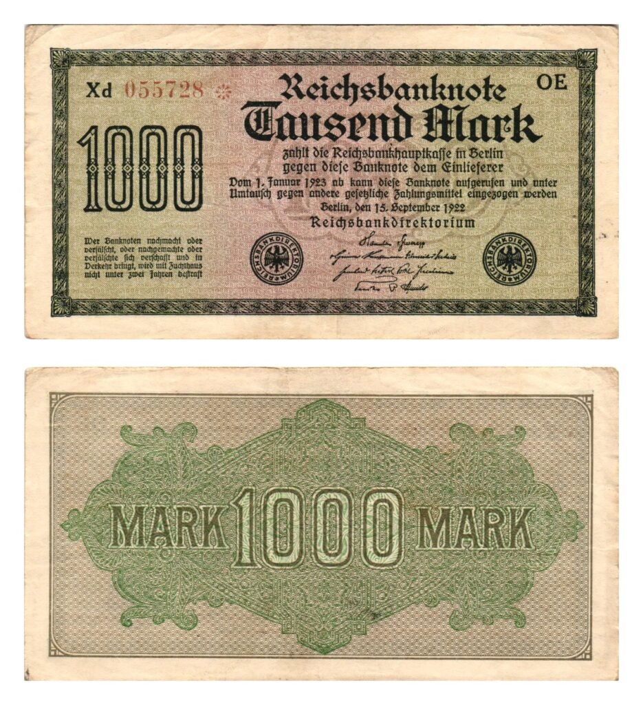 GERMANY 1000 mark 1922 / Weimar Republic / VF