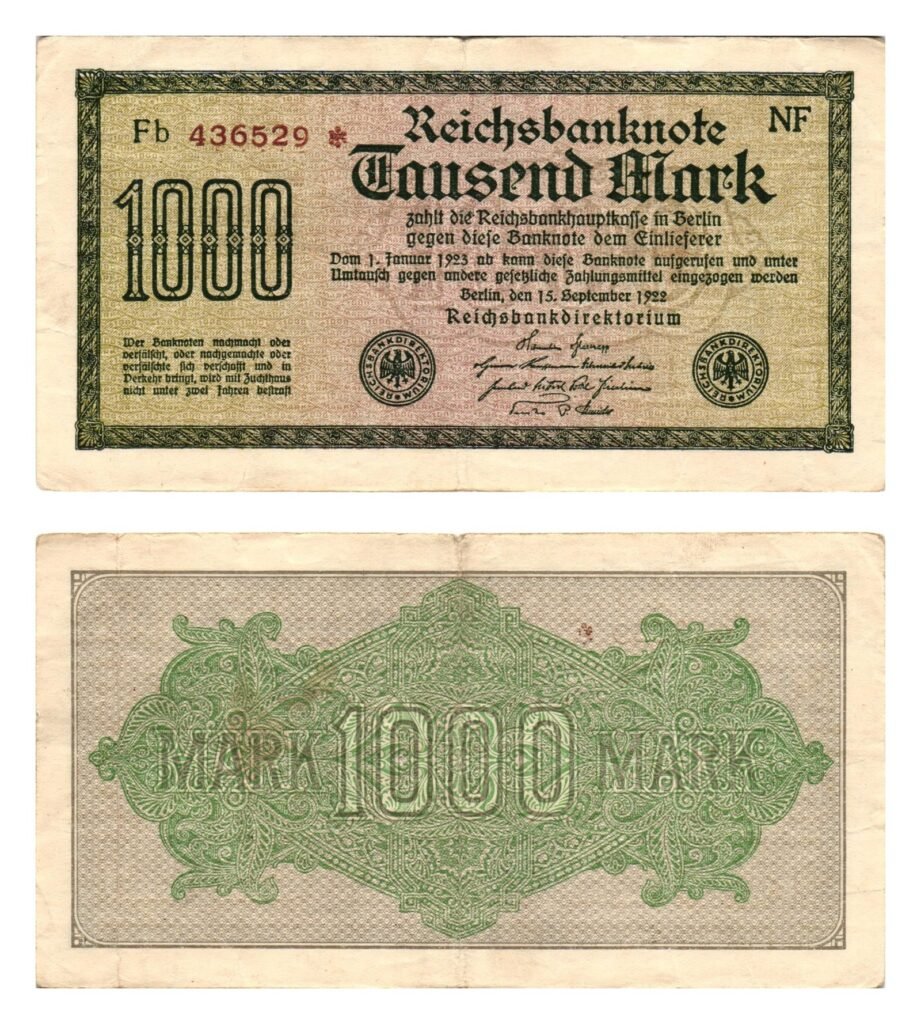 GERMANY 1000 mark 1922 / Weimar Republic / VF