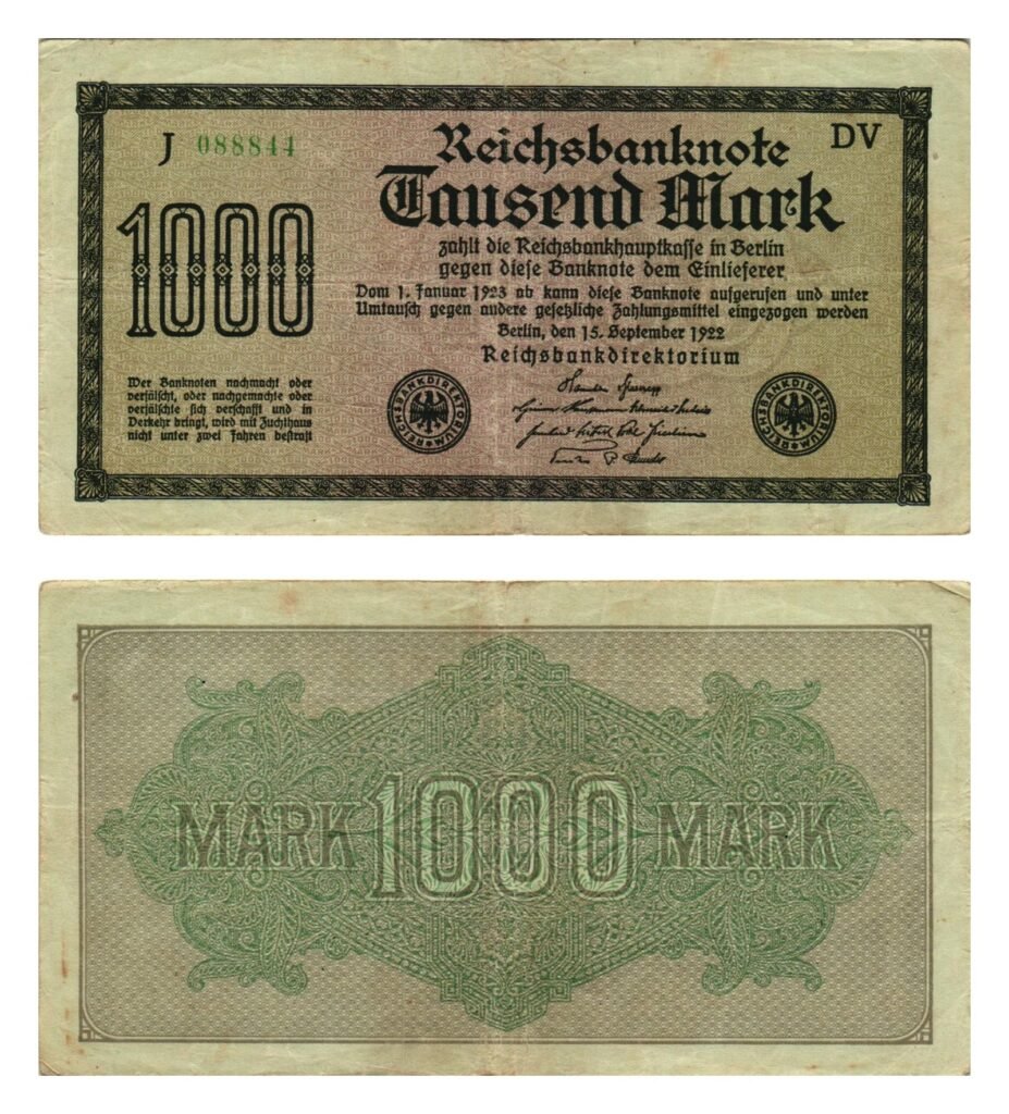GERMANY 1000 mark 1922 / Weimar Republic / VF