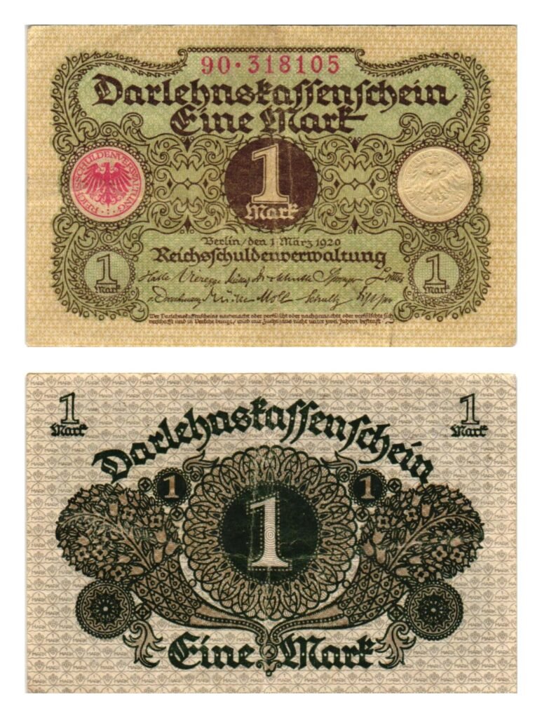 GERMANY 1 mark 1920 / Weimar Republic / VF