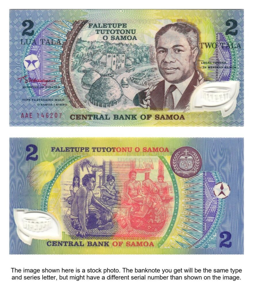SAMOA 2 tala ND(2003-2009) / Golden Jubilee of Service of Head of State Malietoa Susuga Tanumafili II / UNC