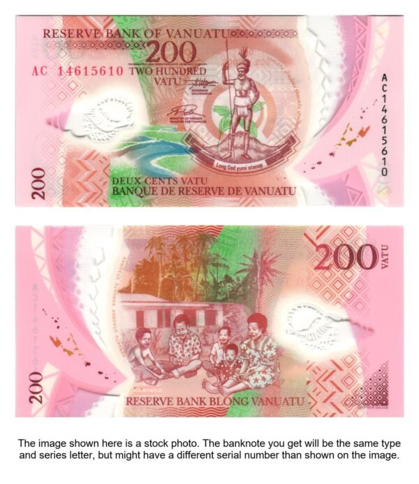 VANUATU 200 vatu ND(2014) / polymer plastic / UNC