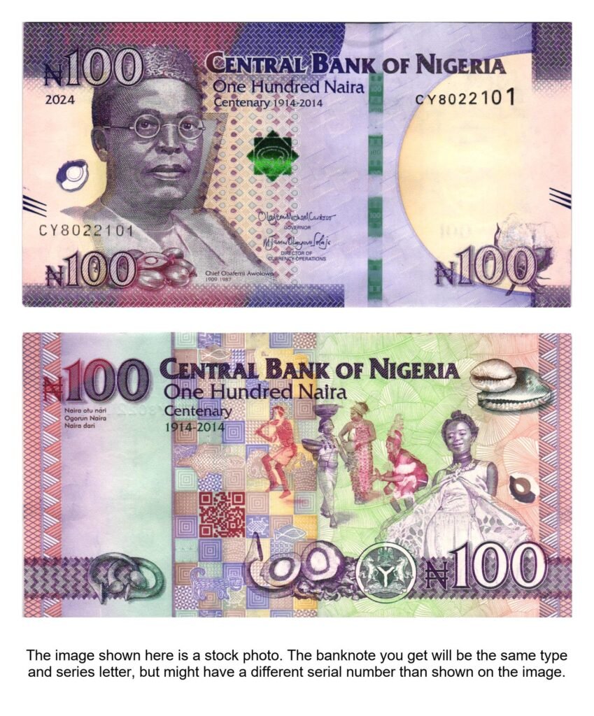 NIGERIA 100 naira 2024 / Centenary of Nigeria / UNC