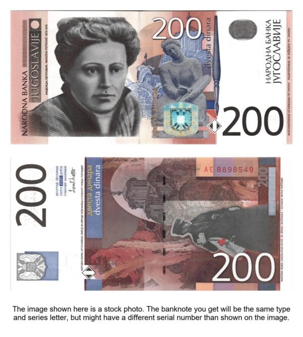YUGOSLAVIA 200 dinara 2001 UNC