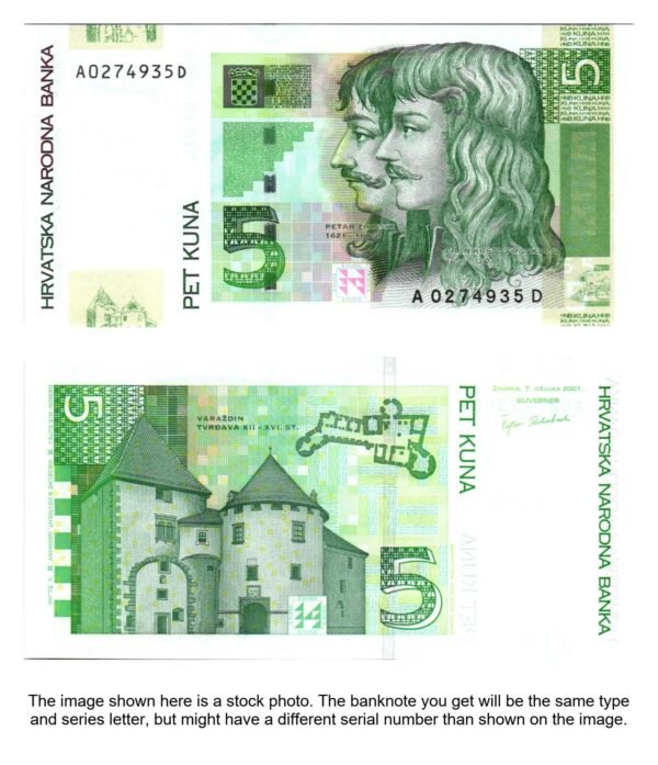 CROATIA 5 kuna 2001 UNC