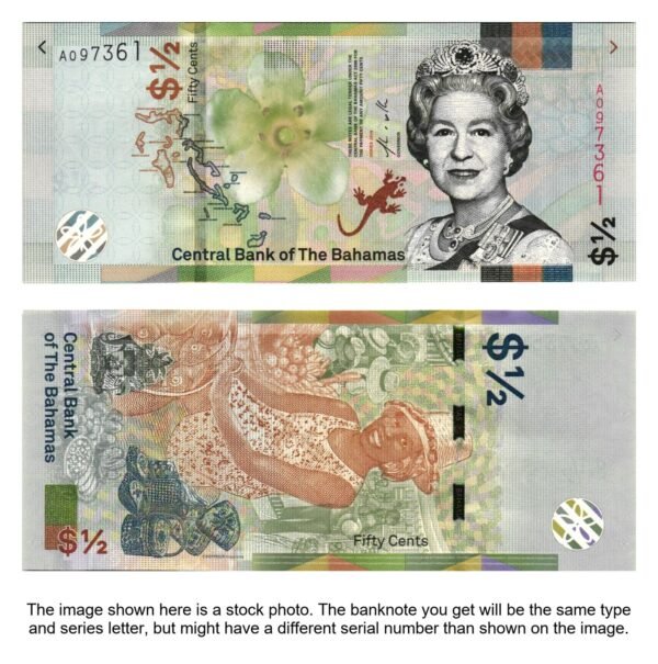 BAHAMAS 1/2 dollar 2000 UNC