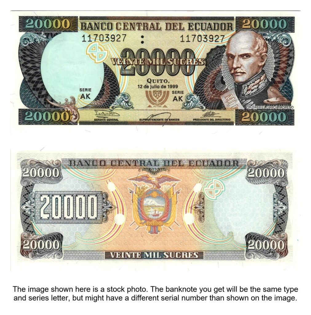 ECUADOR 20000 sucres 1999 UNC