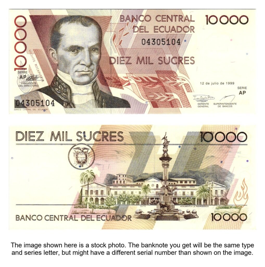 ECUADOR 10000 sucres 1999 UNC