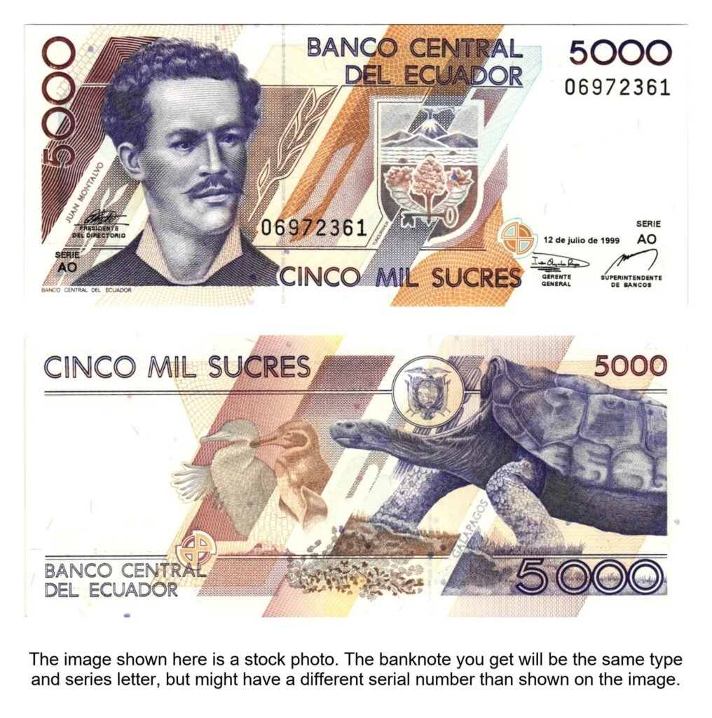 ECUADOR 5000 sucres 1999 UNC