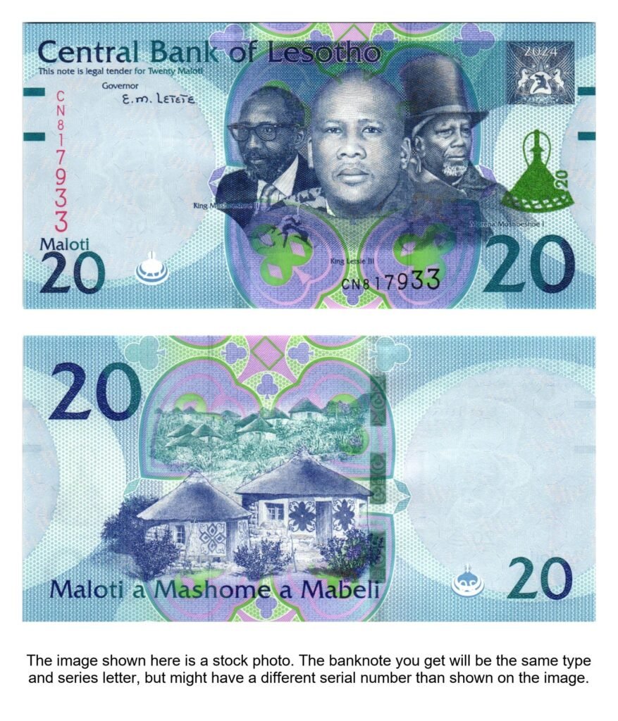 LESOTHO 20 maloti 2024 UNC