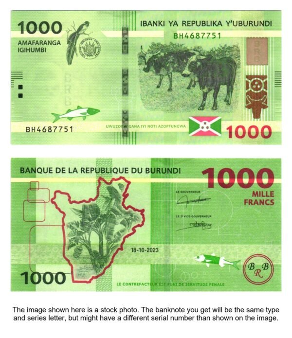 BURUNDI 1000 francs 2023 UNC