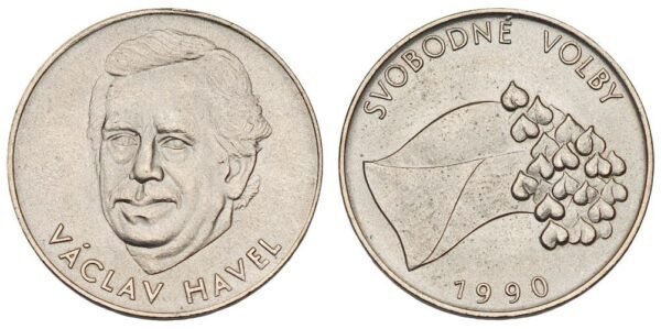 CZECHOSLOVAKIA Silver medal 1990 / Vaclav Havel / UNC-