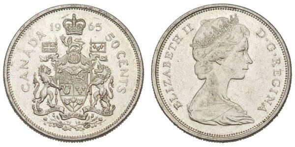 CANADA 50 cents 1965 / Silver / XF